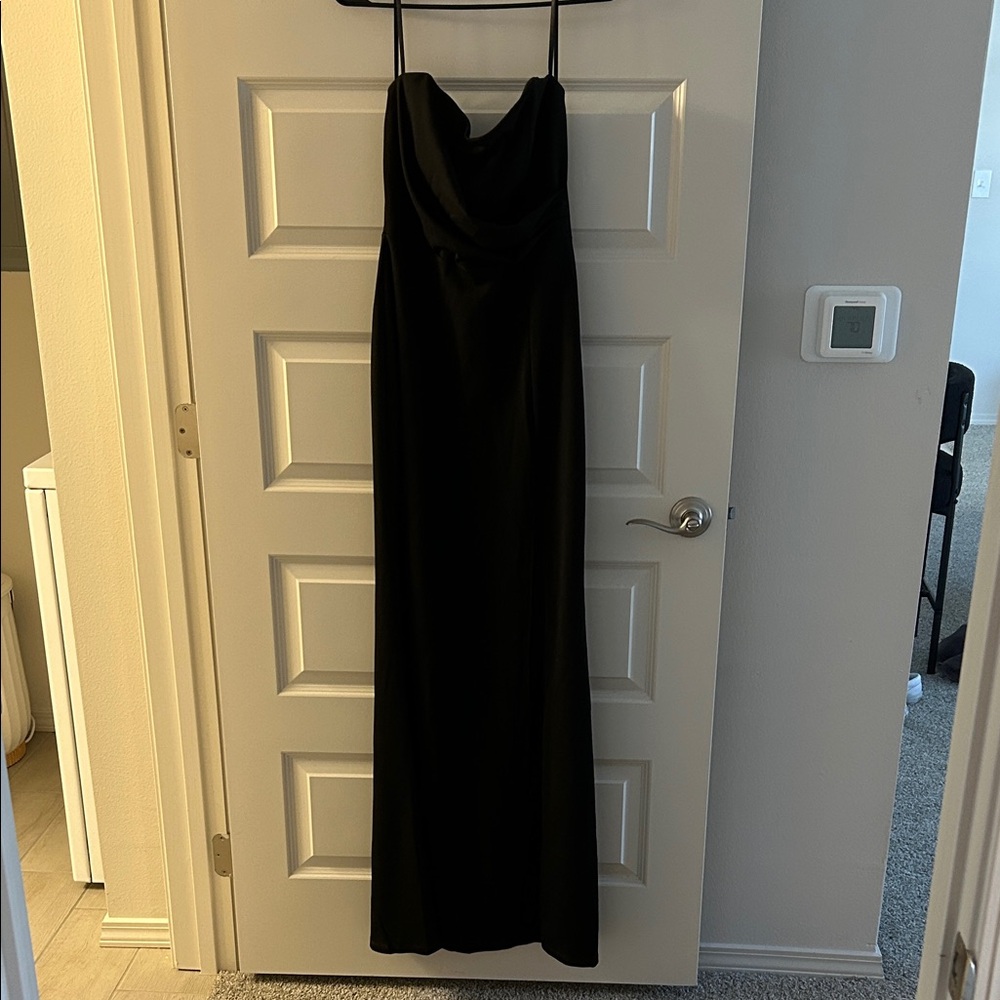 Windsor Strapless Black Gown